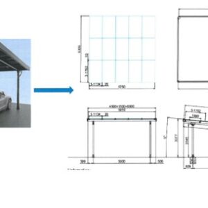 פרגולה סולארית דו-חנייתית 7 kW – עיצוב מודרני והפקת חשמל חכמה